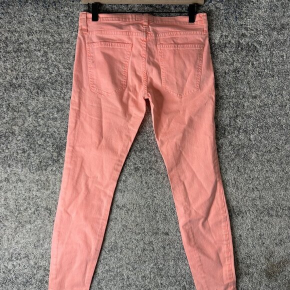 Current/Elliott Jeans Womens 26 Coral Pink Skinny Leg Ankle Made in USA Denim - Picture 8 of 8